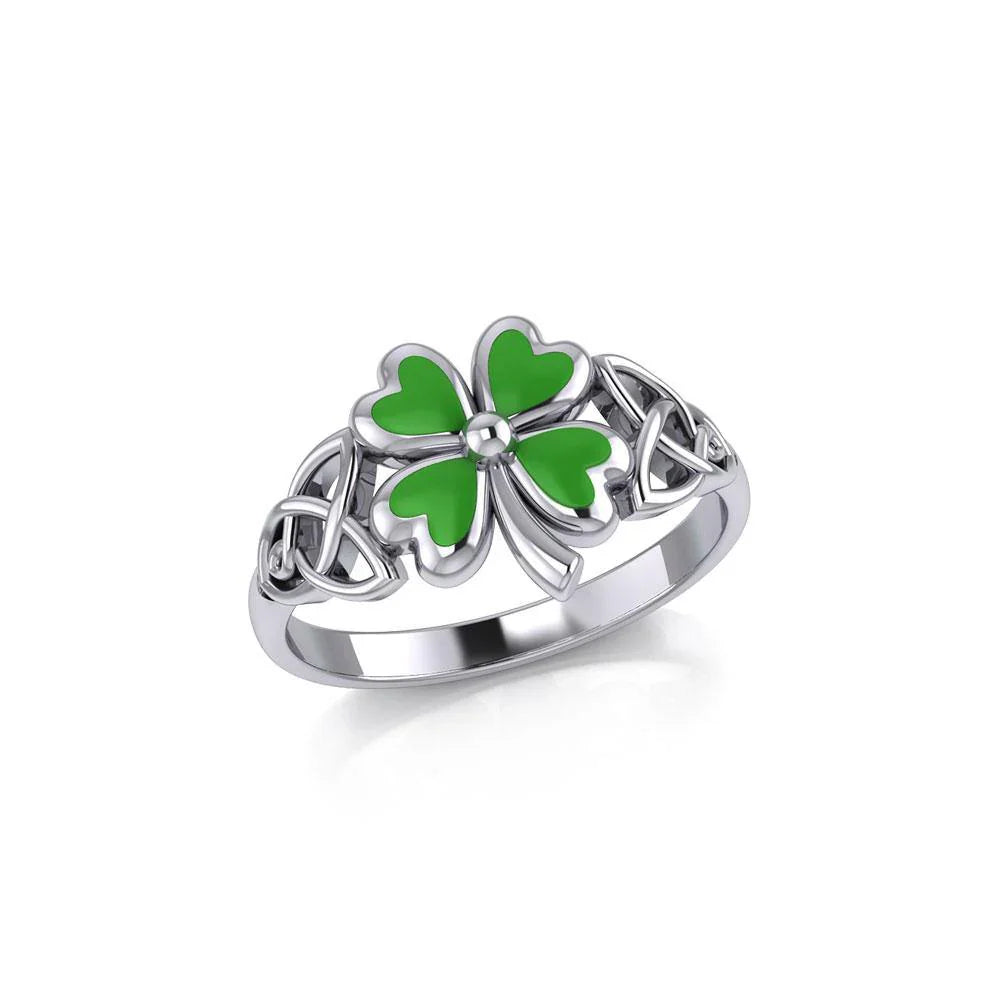 4-Leaf Clover w/ Celtic Knotwork Ring