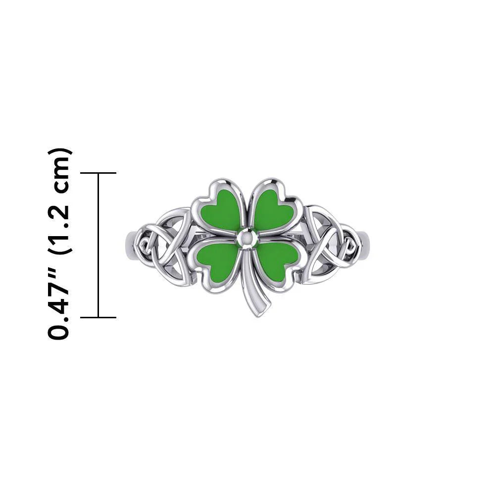 4-Leaf Clover w/ Celtic Knotwork Ring