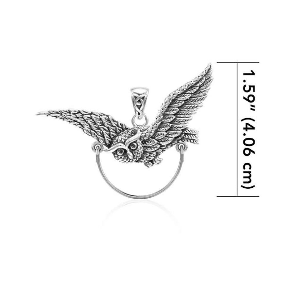 Celtic Owl Charm Holder Pendant