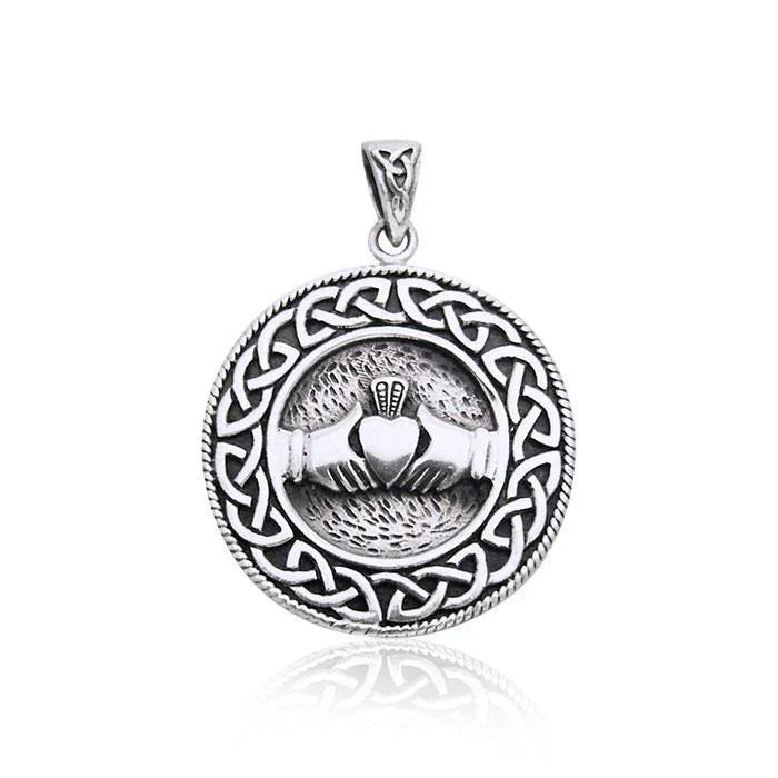Celtic Knot Claddagh Pendant