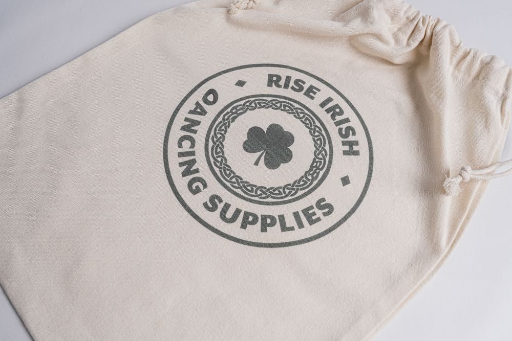 Rise Drawstring Calico Shoe Bag