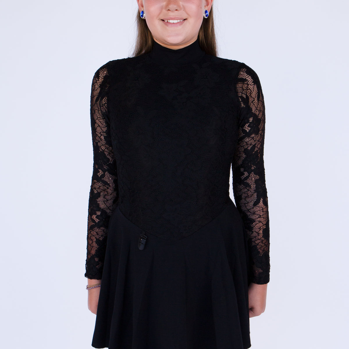 irish dance dress lace sleeves Navy Irish Dance Dress with Embellishment Option / Feis Wear /In-Between  Dress