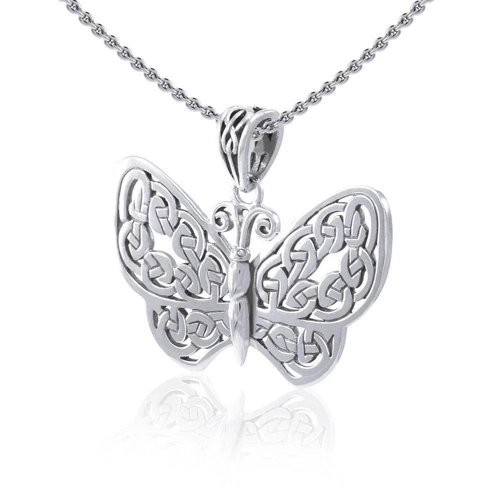 Celtic Knotwork Butterfly Pendant