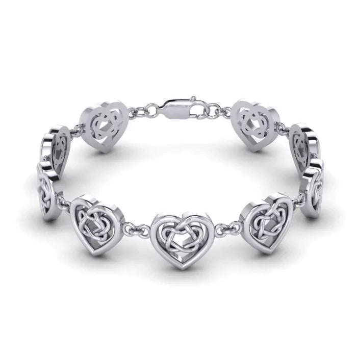 Celtic Knotwork & Hearts Bracelet