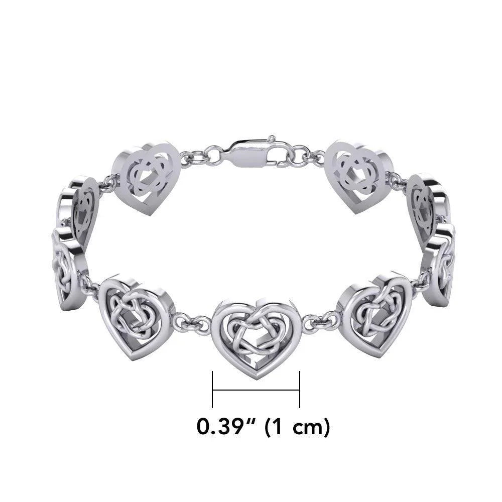Celtic Knotwork & Hearts Bracelet