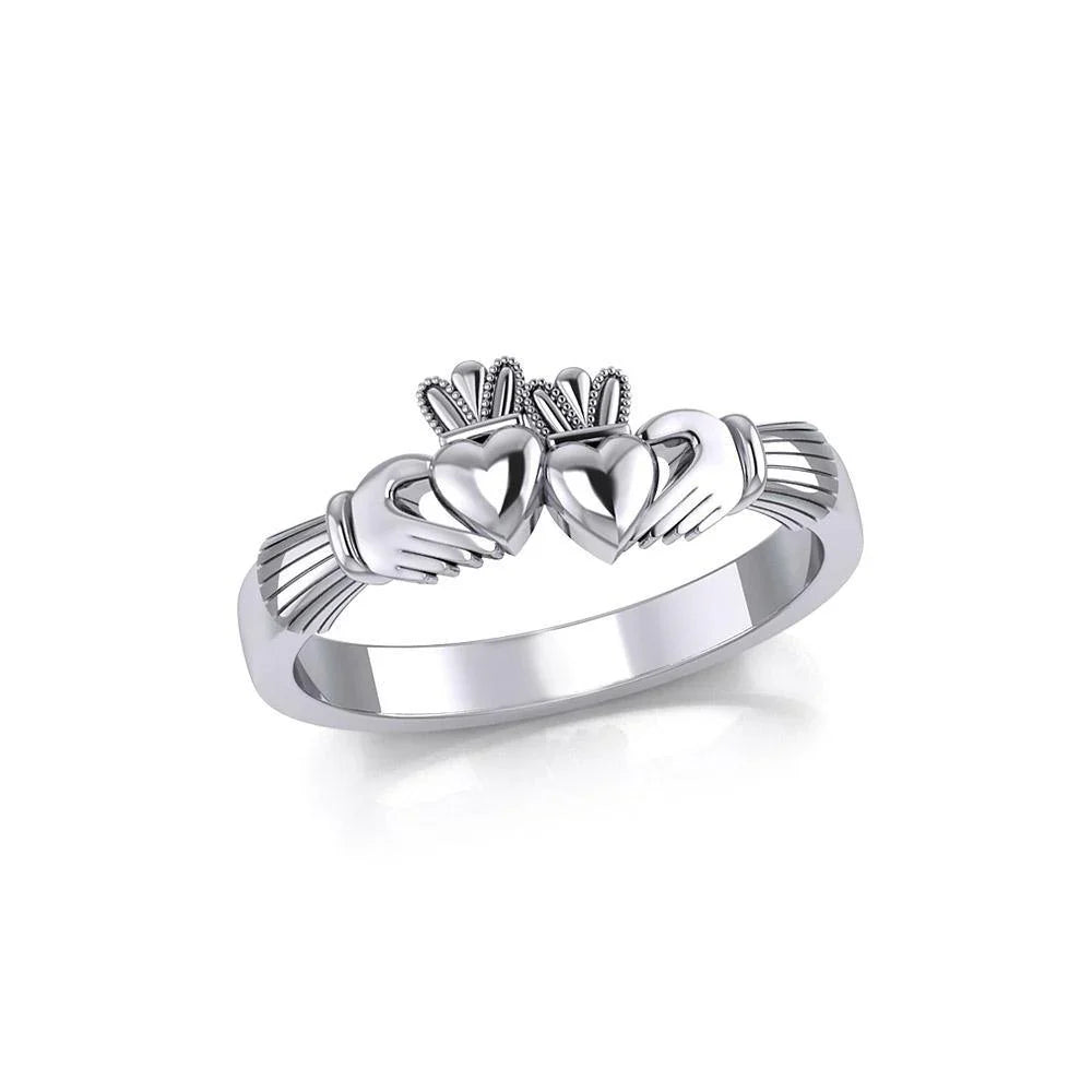 Double Claddagh Ring (TRI1115)