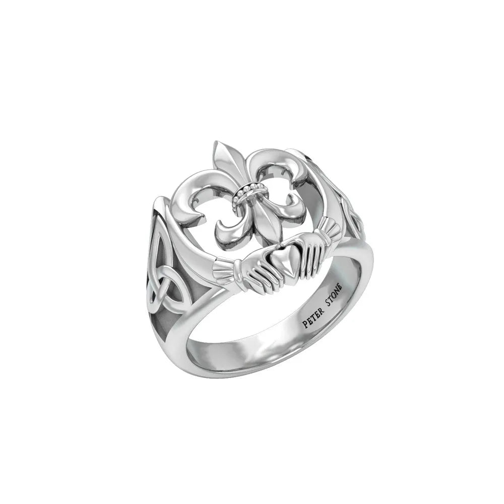 Fleur-de-Lys & Claddagh Ring