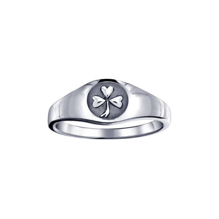 Shamrock Signet Ring