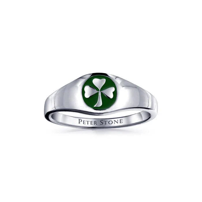 Shamrock Signet Ring