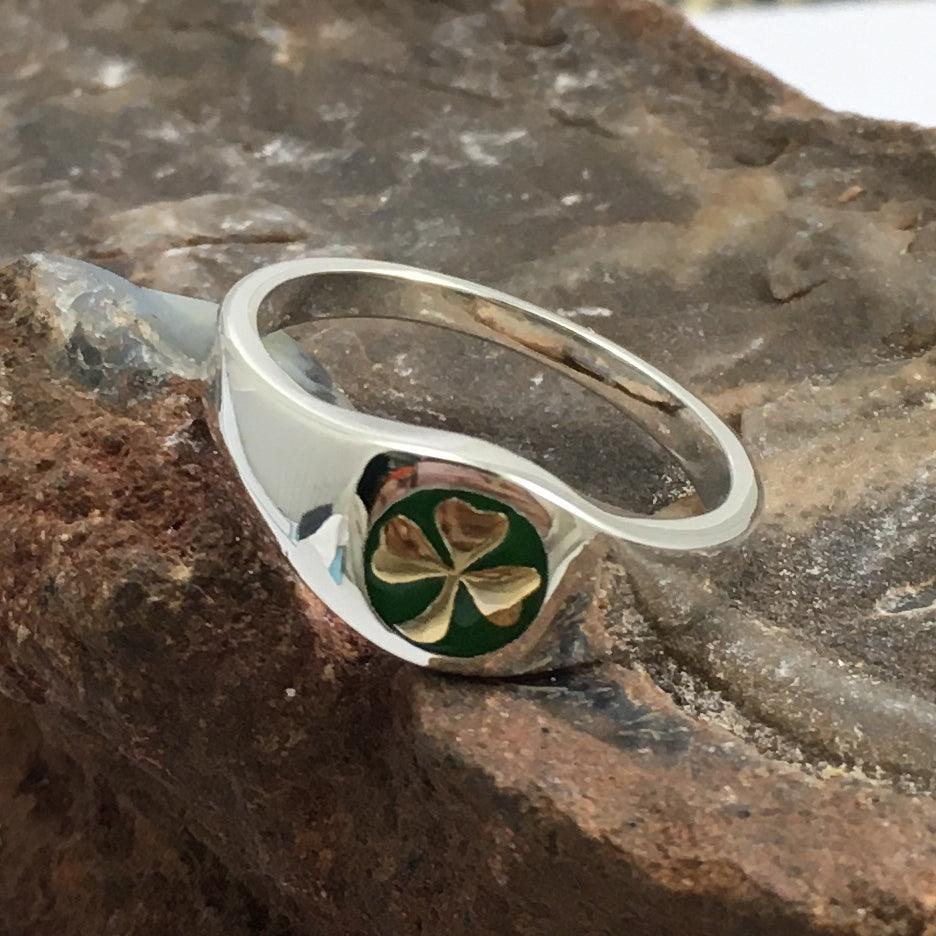 Shamrock Signet Ring